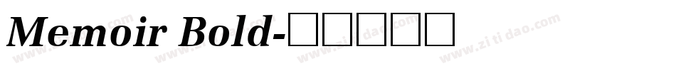 Memoir Bold字体转换